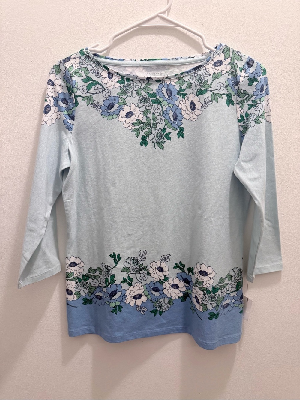 Talbots 3/4 Sleeve Ballet Neck Tee